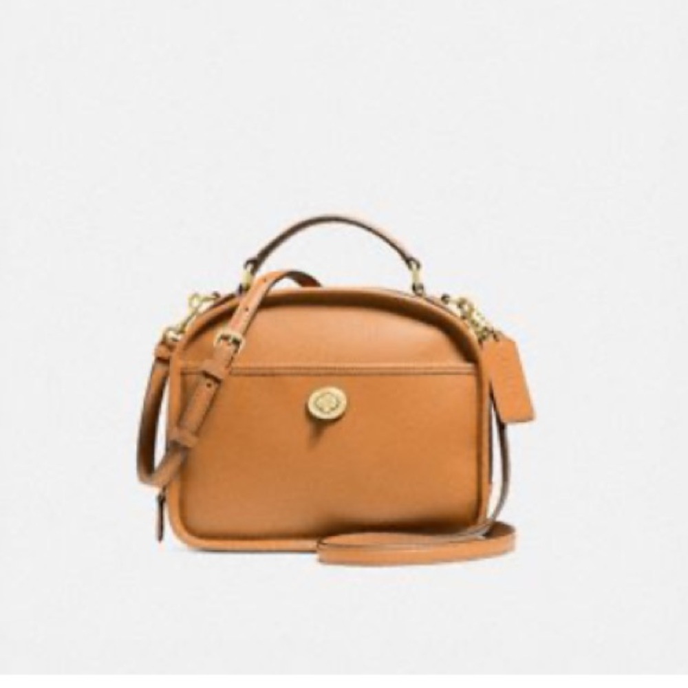 Authentic Coach Brown Leather Crossbody Bag